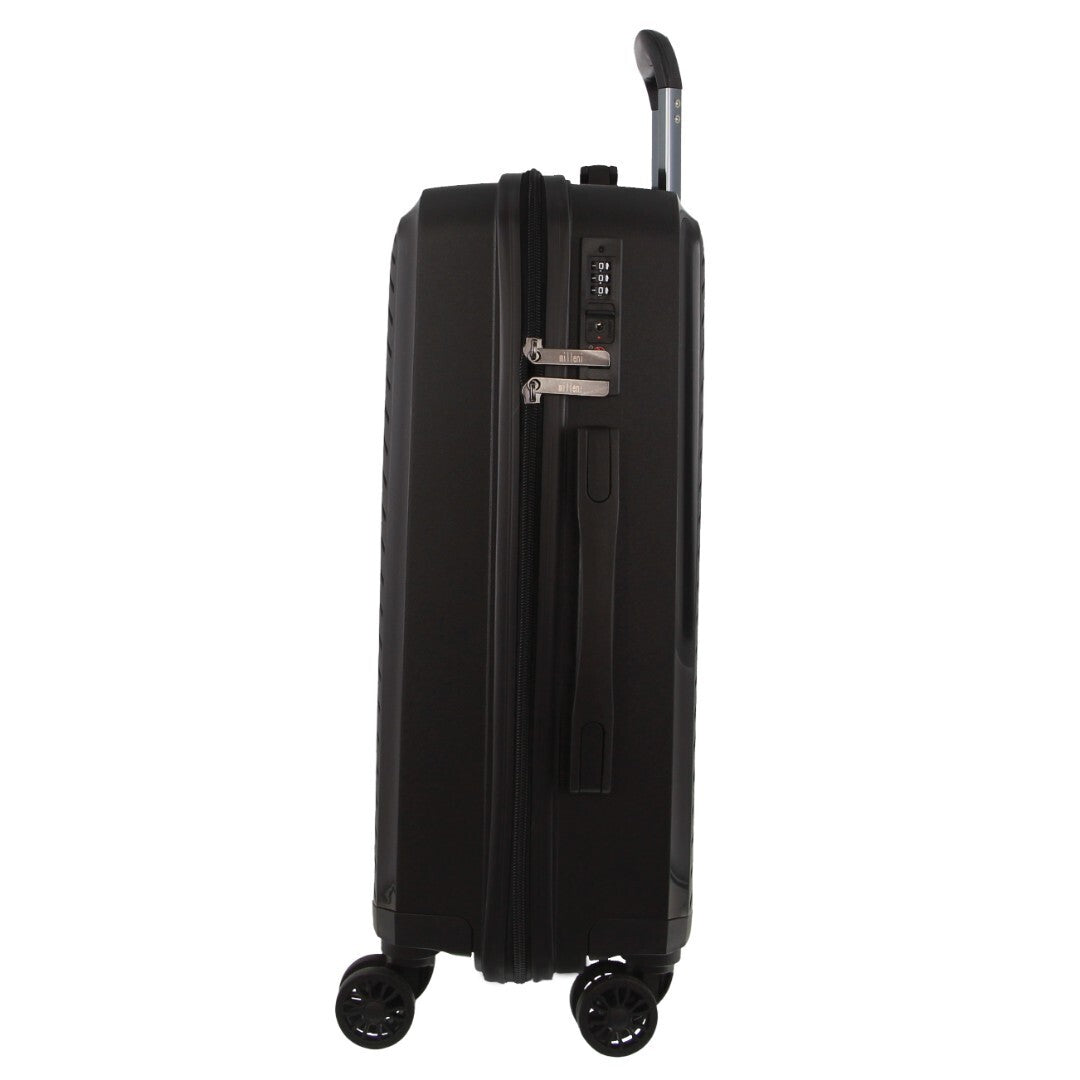 Milleni Hardshell 3-Piece Luggage Bag Travel Carry On Suitcase - Black